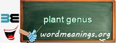 WordMeaning blackboard for plant genus